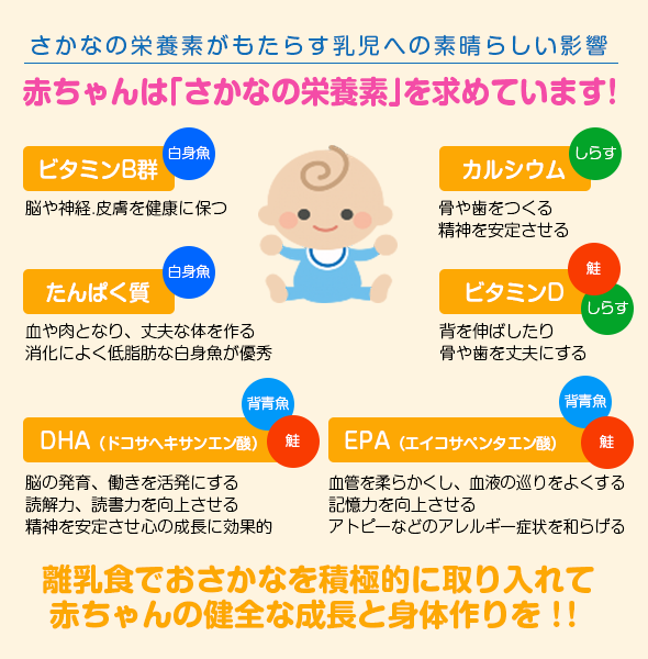 さかなの栄養素がもたらす乳児への素晴らしい影響